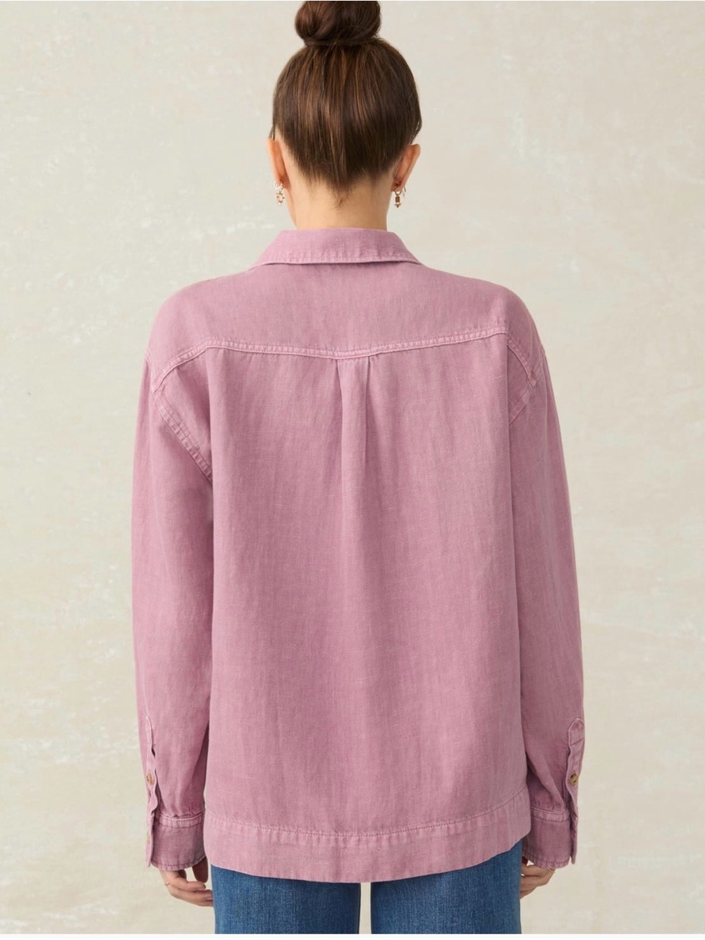 Faherty Linen Denim Sail Away Blouse
